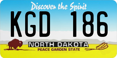 ND license plate KGD186