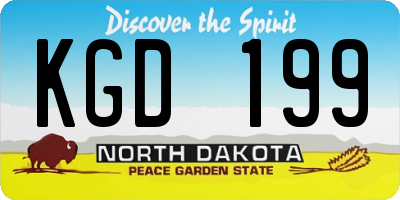 ND license plate KGD199