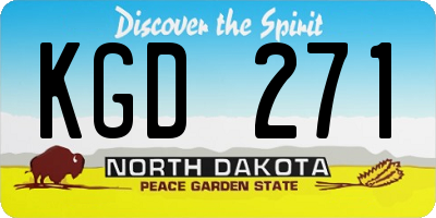 ND license plate KGD271