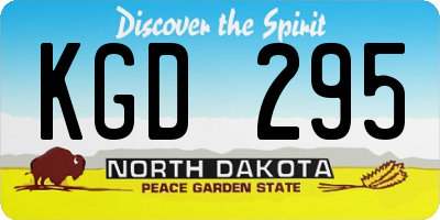ND license plate KGD295