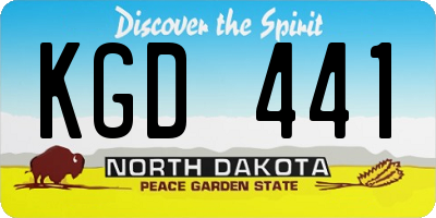 ND license plate KGD441