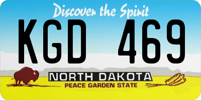 ND license plate KGD469