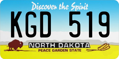 ND license plate KGD519