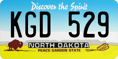 ND license plate KGD529