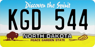 ND license plate KGD544