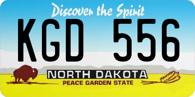 ND license plate KGD556
