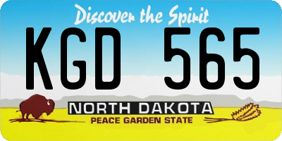 ND license plate KGD565