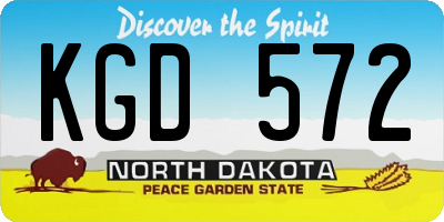 ND license plate KGD572