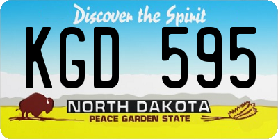 ND license plate KGD595