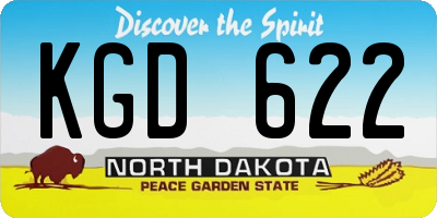 ND license plate KGD622
