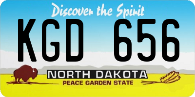 ND license plate KGD656