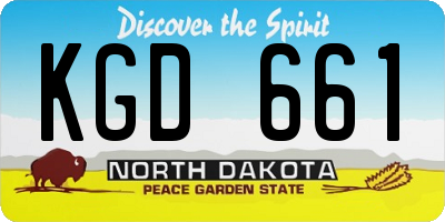 ND license plate KGD661