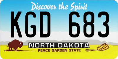 ND license plate KGD683