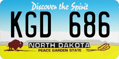 ND license plate KGD686