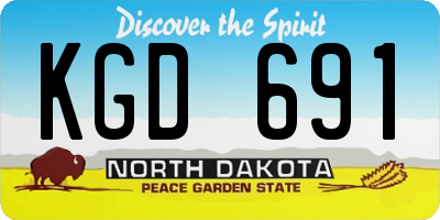 ND license plate KGD691