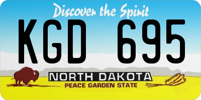 ND license plate KGD695