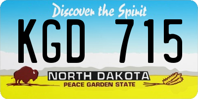 ND license plate KGD715