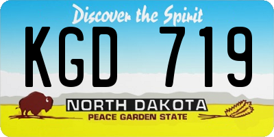 ND license plate KGD719