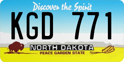 ND license plate KGD771