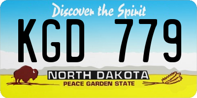 ND license plate KGD779