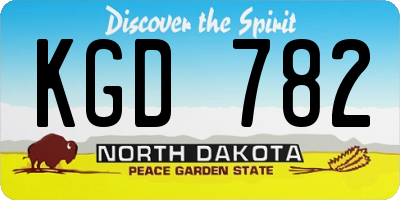 ND license plate KGD782