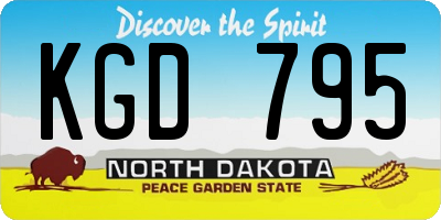 ND license plate KGD795