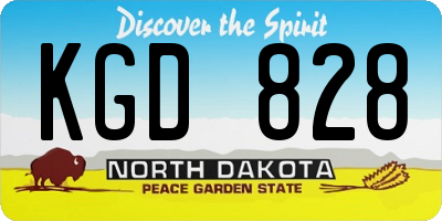 ND license plate KGD828