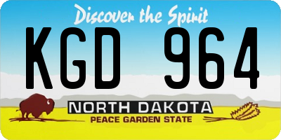 ND license plate KGD964