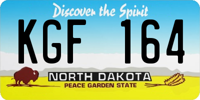 ND license plate KGF164