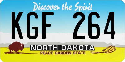 ND license plate KGF264