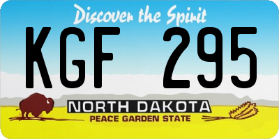 ND license plate KGF295