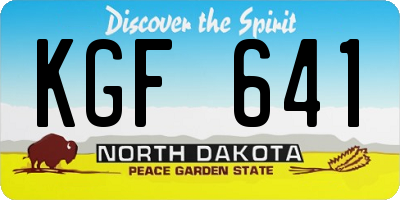 ND license plate KGF641