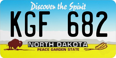 ND license plate KGF682