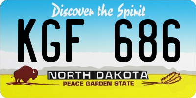 ND license plate KGF686