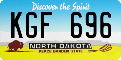 ND license plate KGF696
