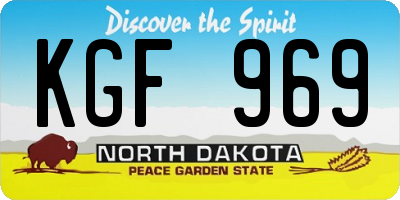 ND license plate KGF969