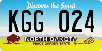 ND license plate KGG024