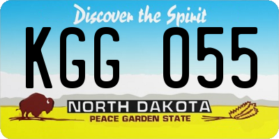 ND license plate KGG055