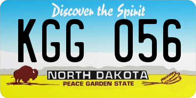 ND license plate KGG056