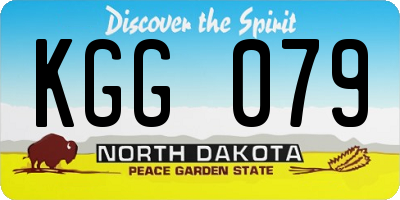ND license plate KGG079