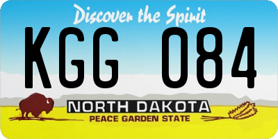ND license plate KGG084