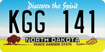 ND license plate KGG141