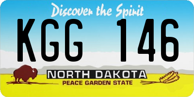 ND license plate KGG146