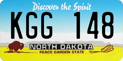 ND license plate KGG148