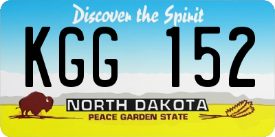 ND license plate KGG152