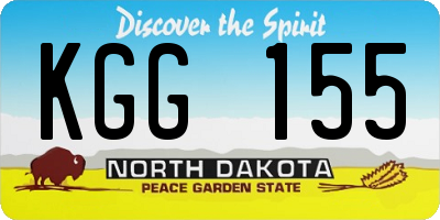 ND license plate KGG155