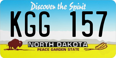 ND license plate KGG157