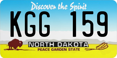 ND license plate KGG159