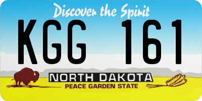 ND license plate KGG161