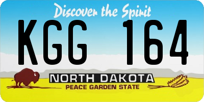 ND license plate KGG164